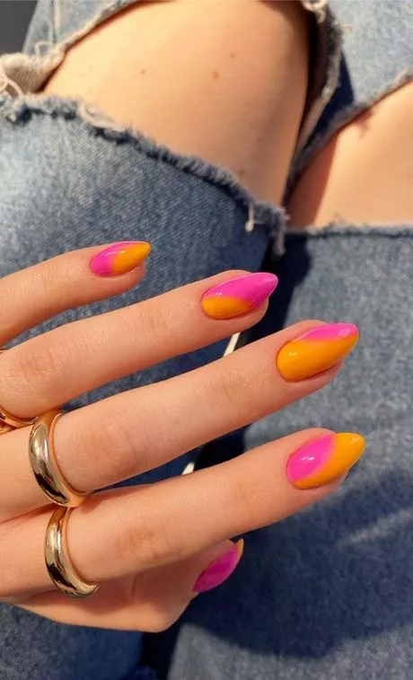 pink-and-orange-nails-design-28_12-6 Design de unghii roz și portocaliu