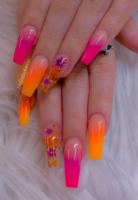 pink-and-orange-nails-design-28_6-15 Design de unghii roz și portocaliu