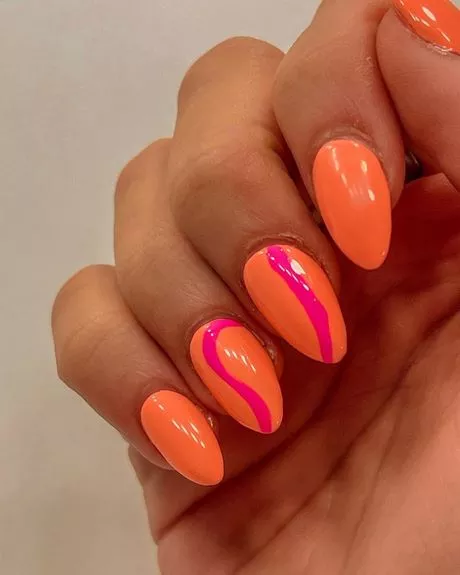 pink-and-orange-nails-design-28_7-16 Design de unghii roz și portocaliu