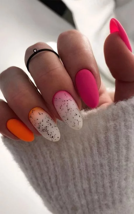 pink-and-orange-nails-design-28_9-18 Design de unghii roz și portocaliu