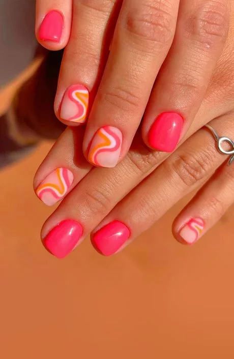 pink-and-orange-swirl-nails-40_10-3 Unghii roz și portocaliu
