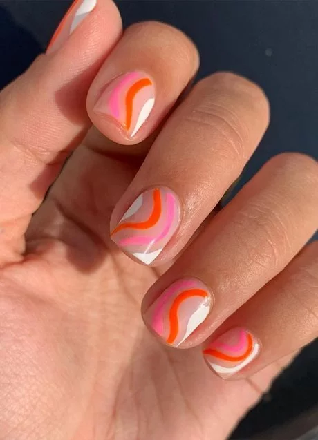 pink-and-orange-swirl-nails-40_3-13 Unghii roz și portocaliu