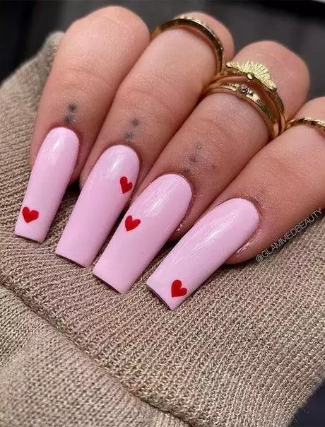 pink-and-red-valentines-nails-44-1 Roz și roșu Valentines unghii