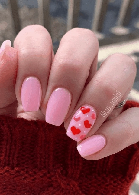 pink-and-red-valentines-nails-44-3 Roz și roșu Valentines unghii