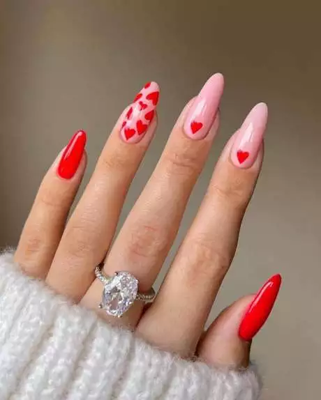 pink-and-red-valentines-nails-44_9-18 Roz și roșu Valentines unghii