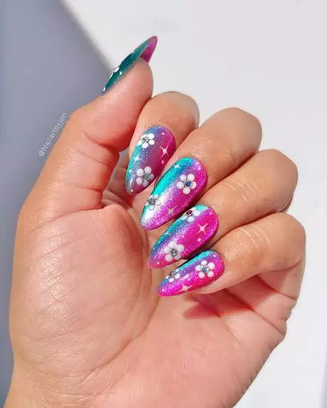 pink-and-teal-nail-ideas-73_6-16 Idei de unghii roz și teal
