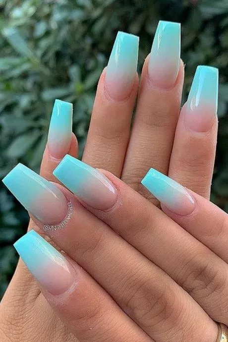 pink-and-teal-ombre-nails-95_9-17 Unghii ombre roz și teal