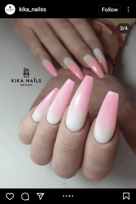 pink-and-white-ombre-nails-with-design-23-3 Unghii ombre roz și alb cu design
