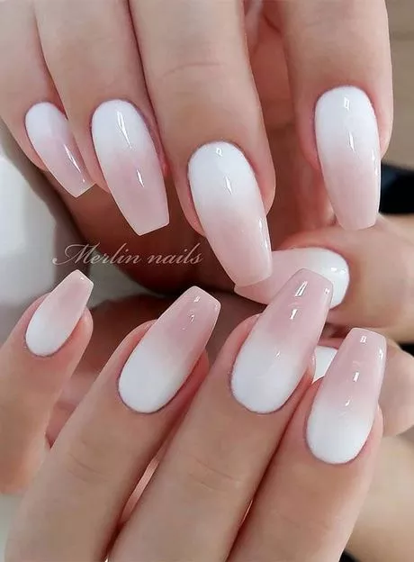 pink-and-white-ombre-wedding-nails-93-2 Unghii de nunta roz si alb ombre