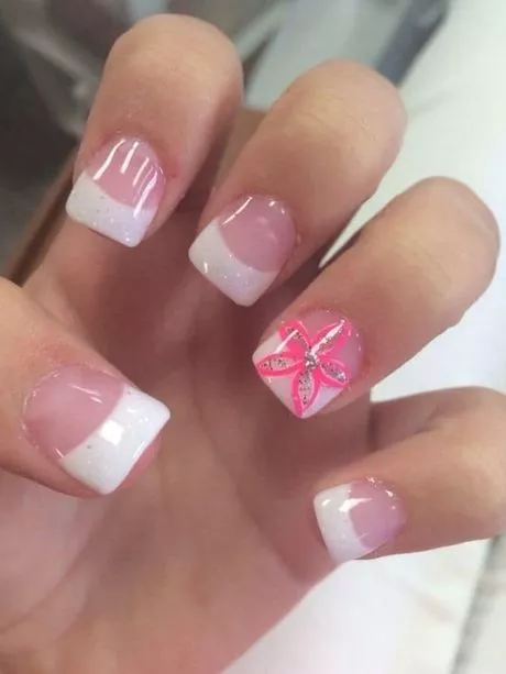 pink-and-white-tip-acrylic-nails-01_11-4 Unghii acrilice cu vârf roz și alb