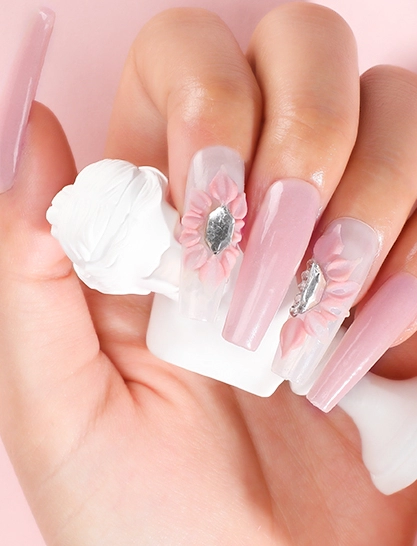 pink-floral-nail-designs-01-3 Modele de unghii florale roz