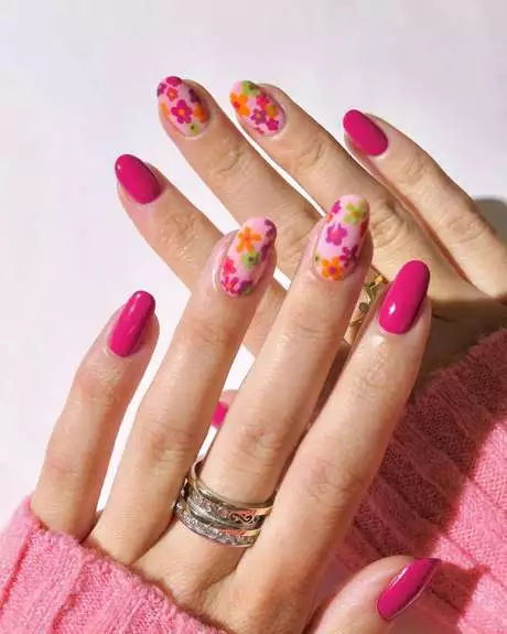 pink-floral-nail-designs-01_12-6 Modele de unghii florale roz