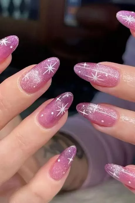 pink-glitter-almond-nails-32_13-7 Unghii de migdale cu sclipici roz