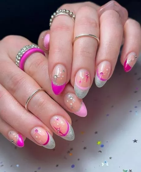pink-glitter-french-tip-nails-16_9-14 Roz sclipici Franceză sfat unghii