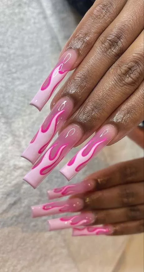 pink-long-acrylic-nails-86_10-3 Unghii acrilice lungi roz