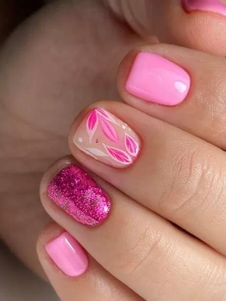 pink-nail-designs-short-09_8-17 Modele de unghii roz scurte