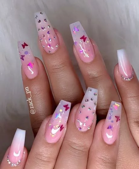 pink-nails-with-butterfly-design-70_11-5 Unghii roz cu design fluture