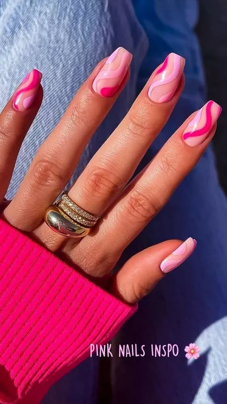pink-nails-with-swirls-81-2 Unghii roz cu vârtejuri