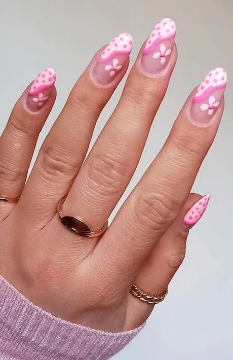 pink-polka-dot-nails-87_3-11 Unghii roz cu buline
