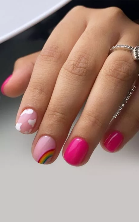 pink-short-acrylic-nail-designs-60_9-19 Modele de unghii acrilice scurte roz