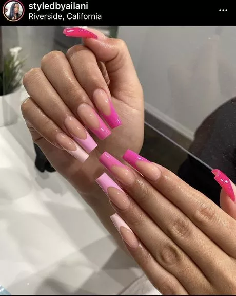 pink-tip-acrylic-nails-55_19-11 Unghii acrilice cu vârf roz