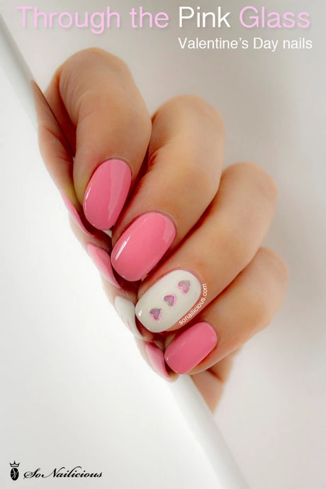 pink-valentine-nails-ideas-21_8-19 Idei de unghii roz valentine