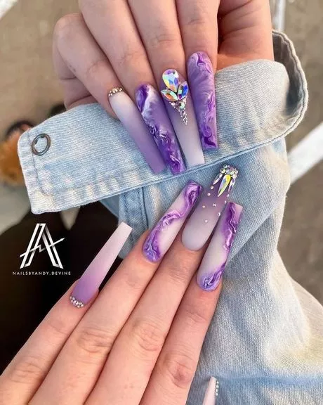 purple-long-nails-63-1 Unghii lungi violet