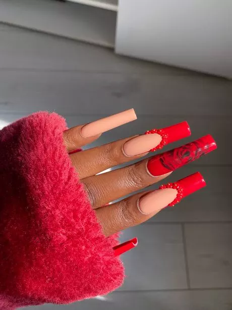 red-french-tip-nails-long-38-2 Roșu Franceză sfat unghii lungi