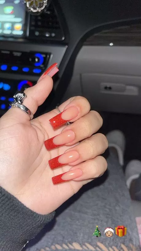 red-french-tip-nails-long-38_6-14 Roșu Franceză sfat unghii lungi
