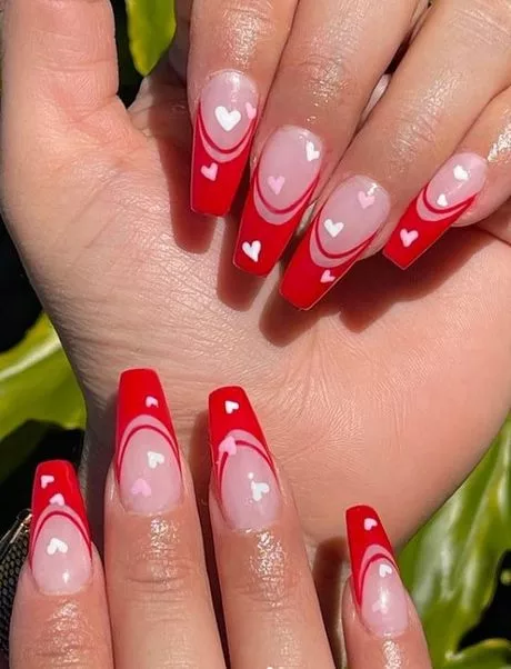 red-french-tip-nails-long-38_7-15 Roșu Franceză sfat unghii lungi