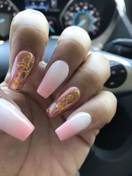 rose-gold-and-white-ombre-nails-10_2-13 Aur roz și unghii Ombre albe