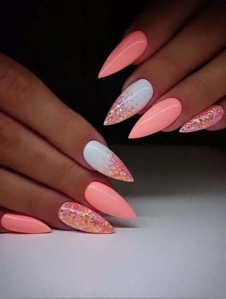 salmon-color-nail-designs-61_6-13 Modele de unghii de culoare somon