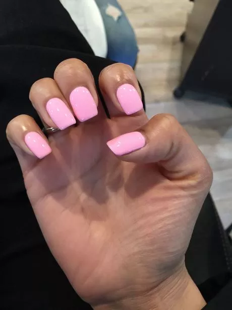 short-pink-nails-acrylic-06_6-16 Unghii scurte roz acrilice