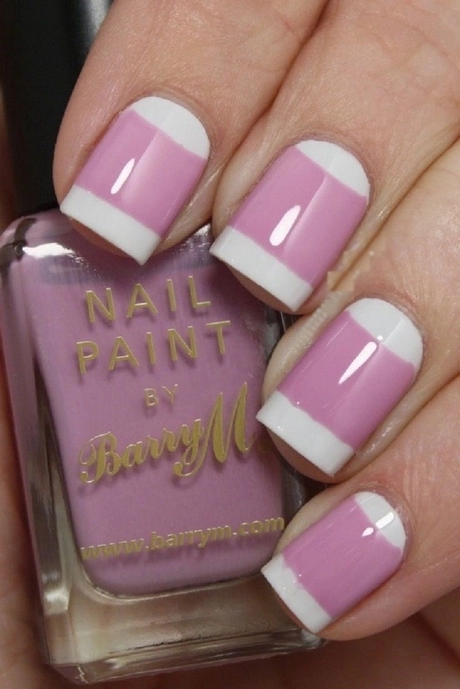 simple-pink-and-white-nails-98_4-13 Unghii simple roz și albe