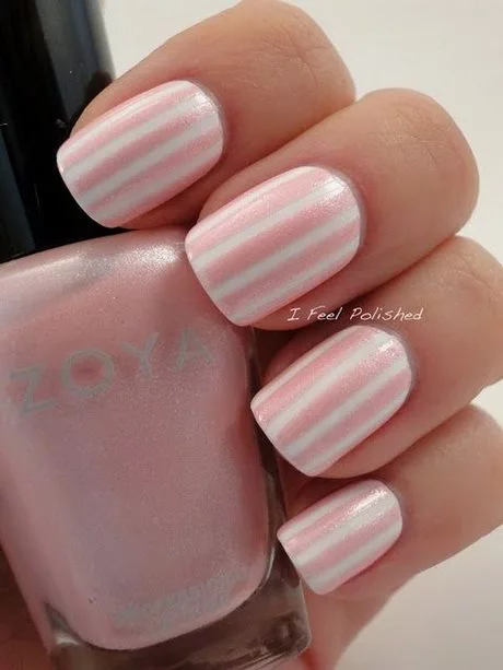 simple-pink-and-white-nails-98_7-16 Unghii simple roz și albe