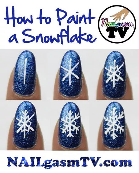 snowflake-nail-tutorial-71_12-5 Tutorial de unghii cu fulgi de zăpadă