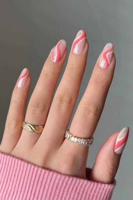 white-and-pink-swirl-nails-91_2-13 Unghii vârtej alb și roz