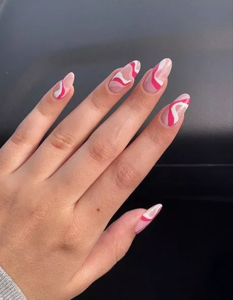 white-and-pink-swirl-nails-91_9-20 Unghii vârtej alb și roz