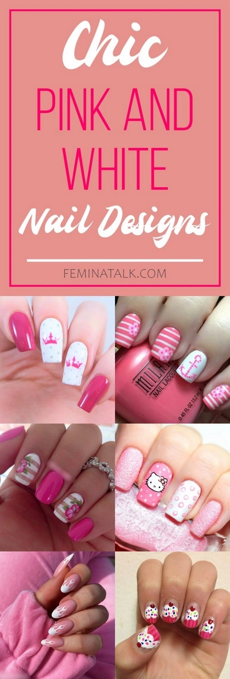 white-nails-pink-design-86_8-18 Unghii albe Design roz