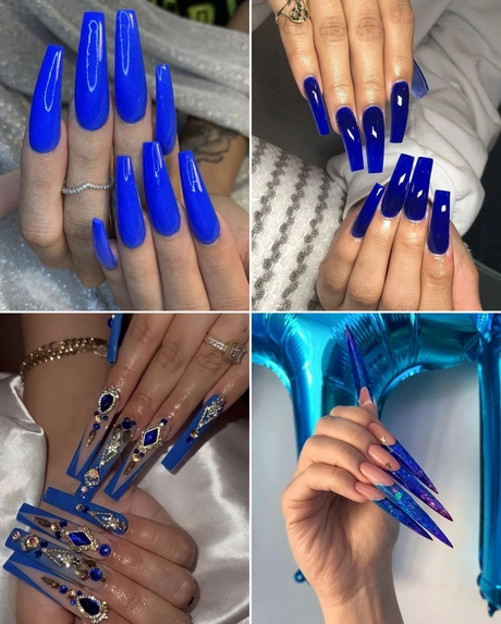 blue-long-nails-001 Unghii lungi albastre