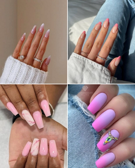 cute-light-pink-nail-designs-001 Modele drăguțe de unghii roz deschis