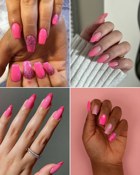 hot-pink-acrylic-nail-ideas-001 Idei de unghii acrilice Roz Aprins