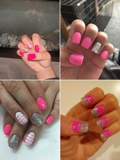 hot-pink-and-silver-nail-designs-001 Modele de unghii roz și argintiu