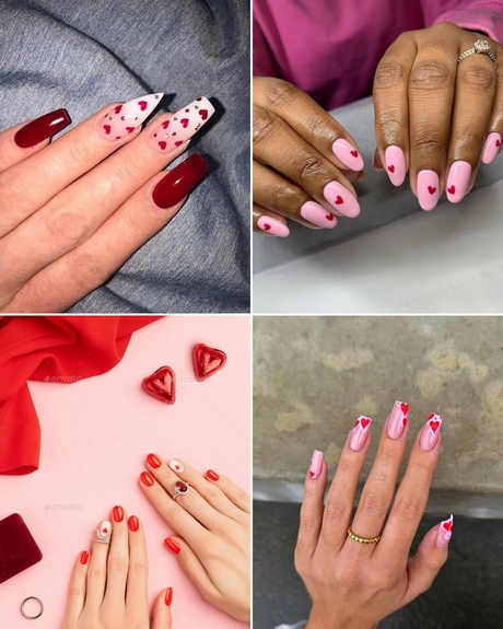 pink-and-red-valentines-day-nails-001 Roz și roșu Ziua Îndrăgostiților cuie