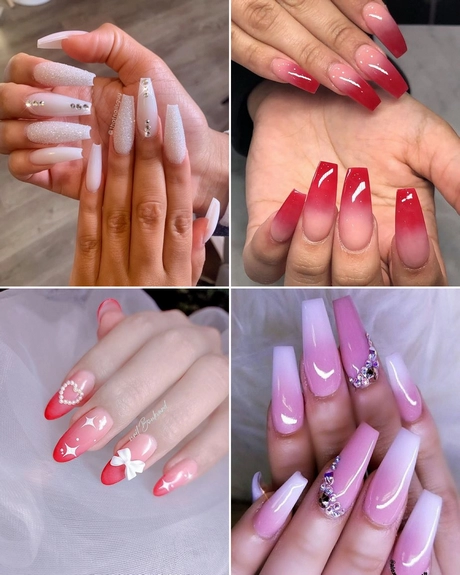 pink-and-white-ombre-nails-with-design-001 Unghii ombre roz și alb cu design