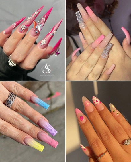 pink-long-nails-design-001 Design de unghii lungi roz