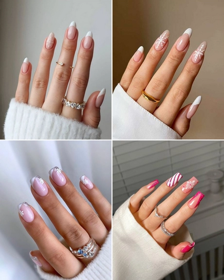 pink-nails-with-snowflakes-001 Unghii roz cu fulgi de zăpadă