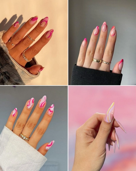 pink-nails-with-swirls-001 Unghii roz cu vârtejuri