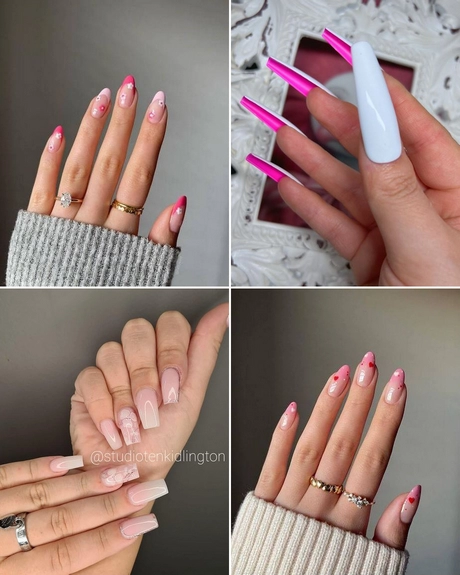 pink-nails-with-white-001 Unghii roz cu alb