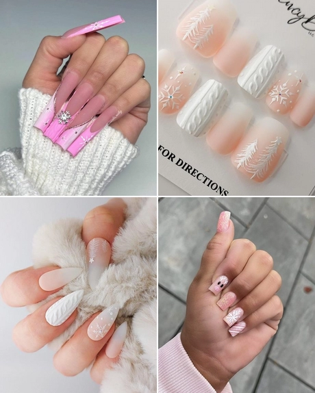 pink-snowflake-nails-001 Unghii roz cu fulgi de zăpadă